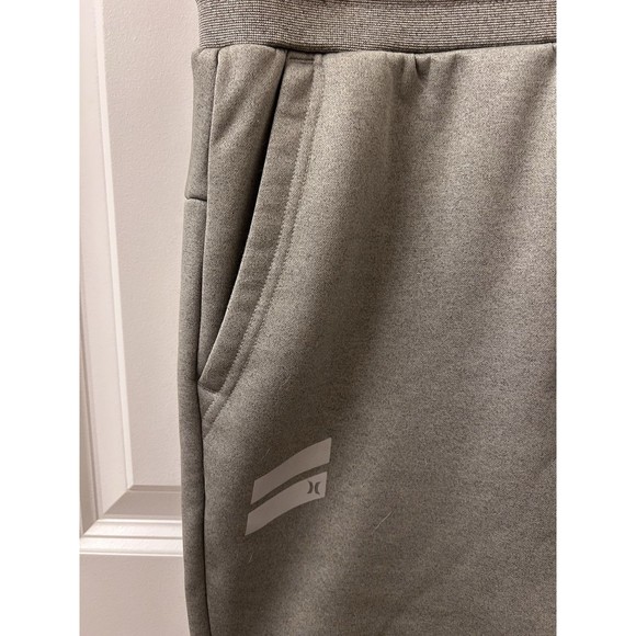 HURLEY Exist Fleece Joggers Forest Green Mens S Tapered Reflective - Picture 2 of 9